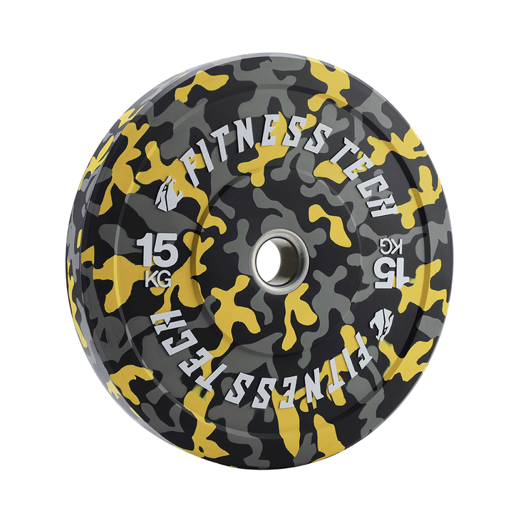 Lot de 150kg Disque Bumper Plate Camouflage Flecks Haute Résistance