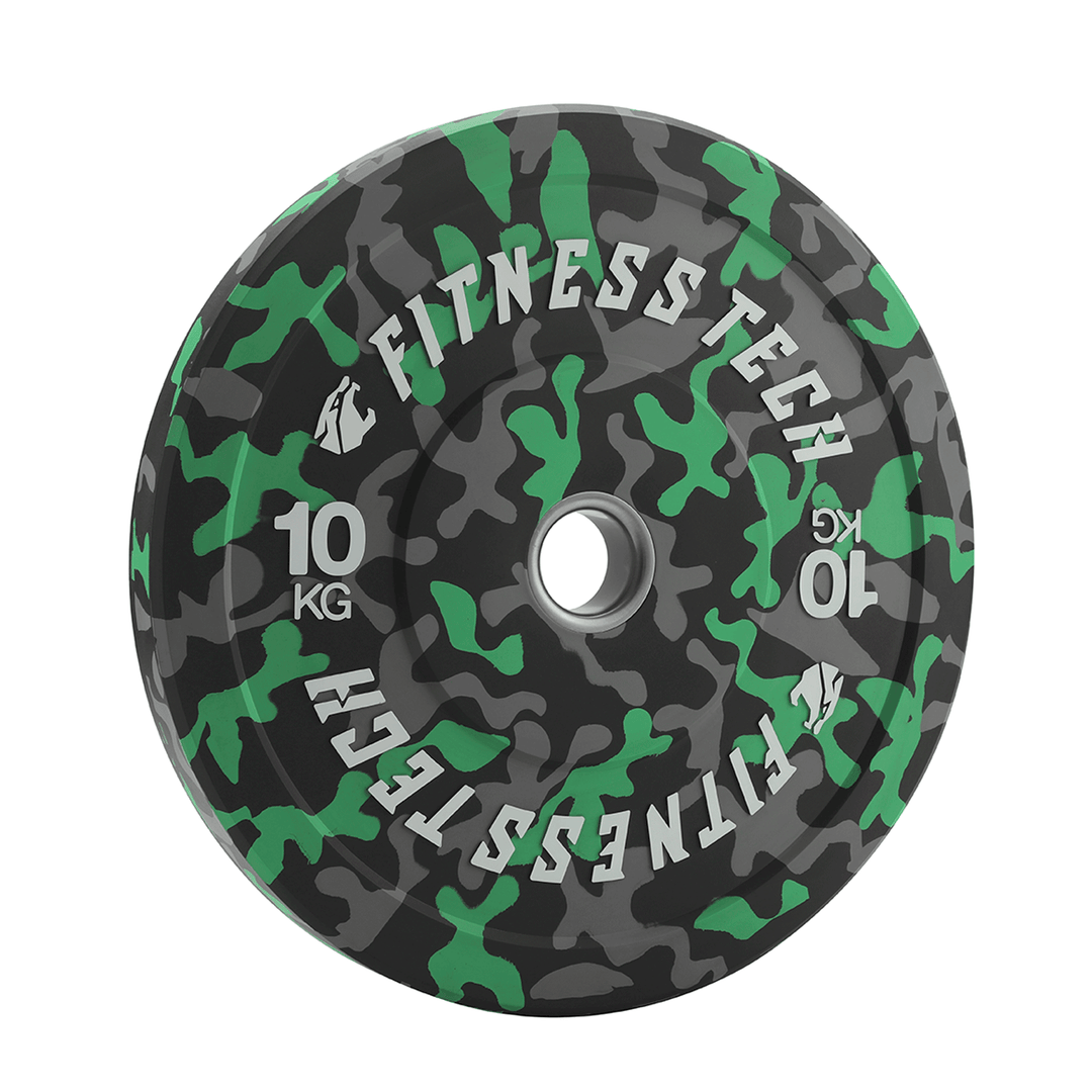 Lot de 150kg Disque Bumper Plate Camouflage Flecks Haute Résistance