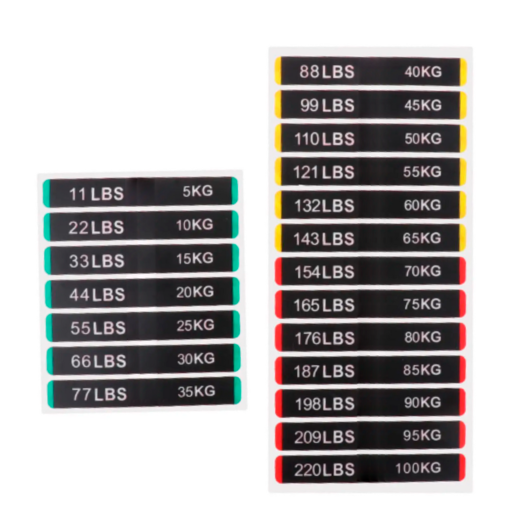 Remplacement | Autocollants | Plaques de poids