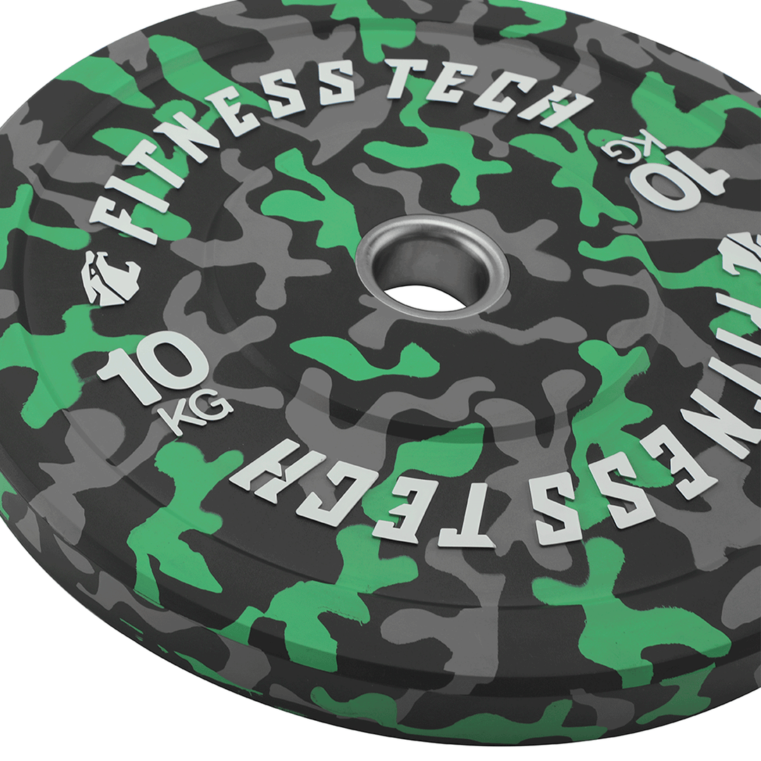 Lot de 150kg Disque Bumper Plate Camouflage Flecks Haute Résistance