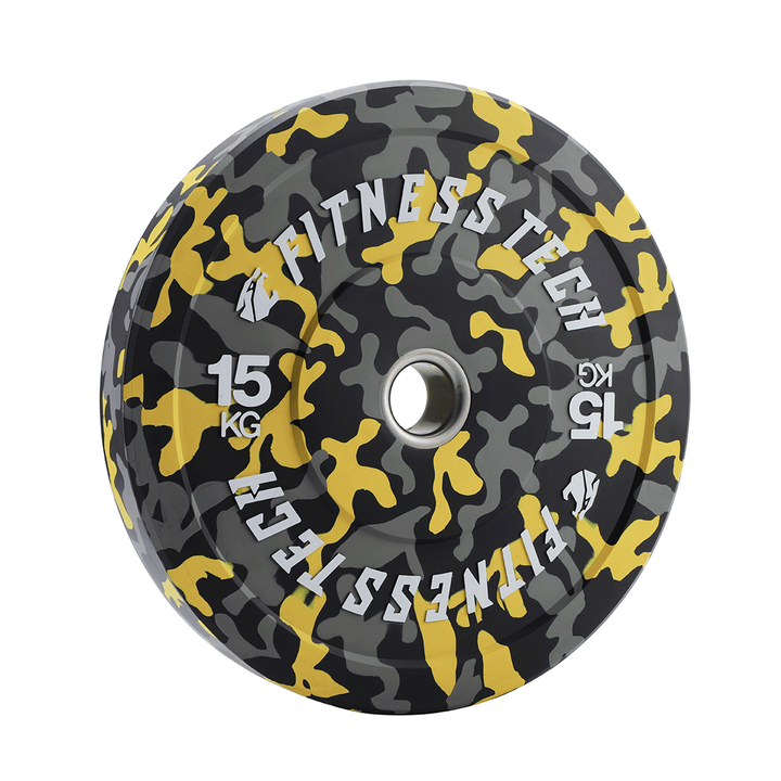 Lot de 150kg Disque Bumper Plate Camouflage Flecks Haute Résistance