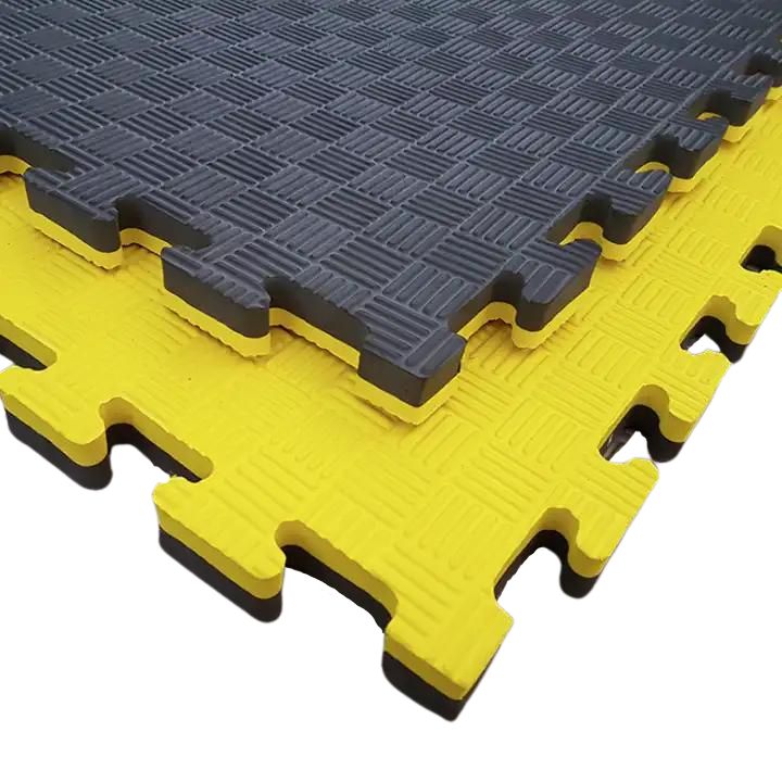 Tatami Professional Puzzle 100x100x3 cm Noir et Jaune