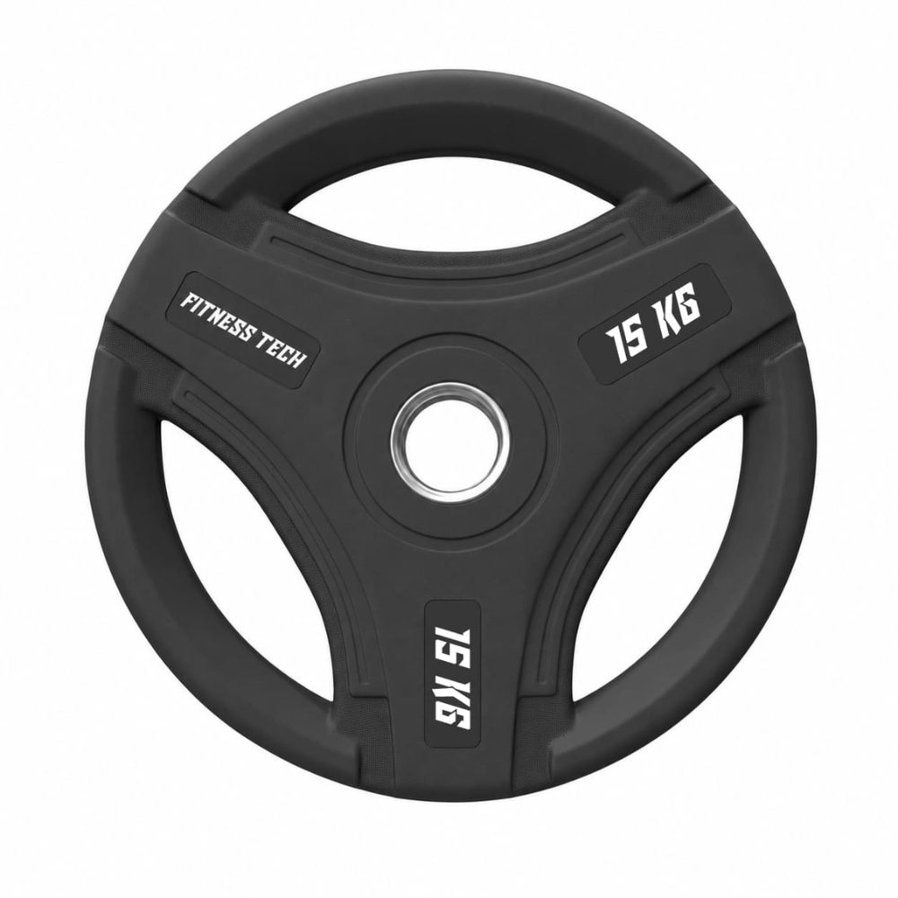 Discos de Peso Triple Agarre Premium 50mm - 15 kg (Frontal)