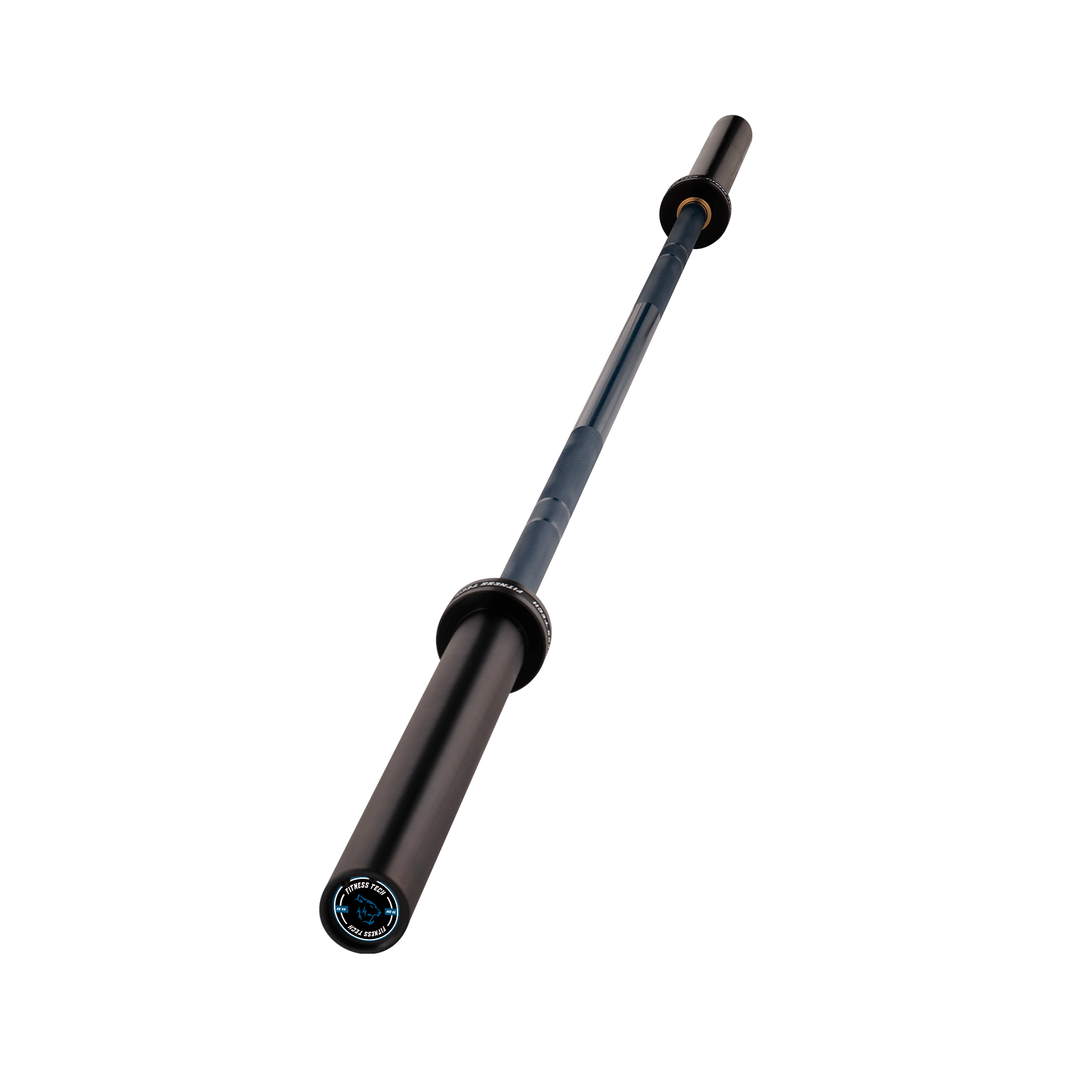 Barre olympique bleue 220 cm x 50 mm 8 roulements