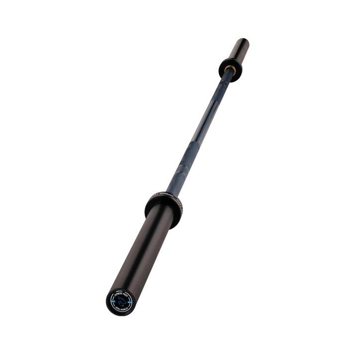 Barre olympique bleue 220 cm x 50 mm 8 roulements