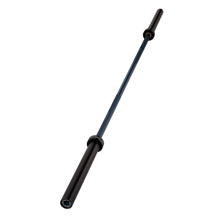 Barre olympique bleue 220 cm x 50 mm 8 roulements