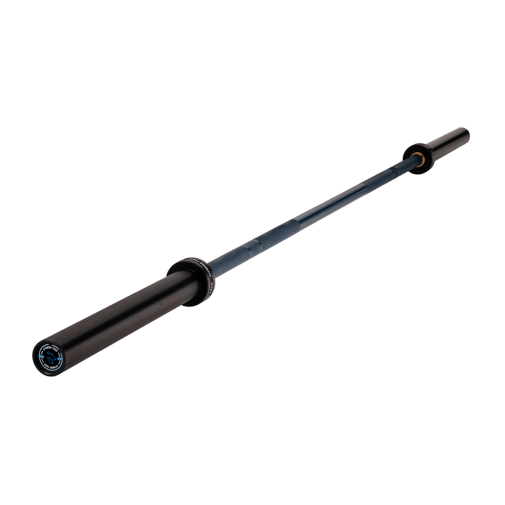 Barre olympique bleue 220 cm x 50 mm 8 roulements