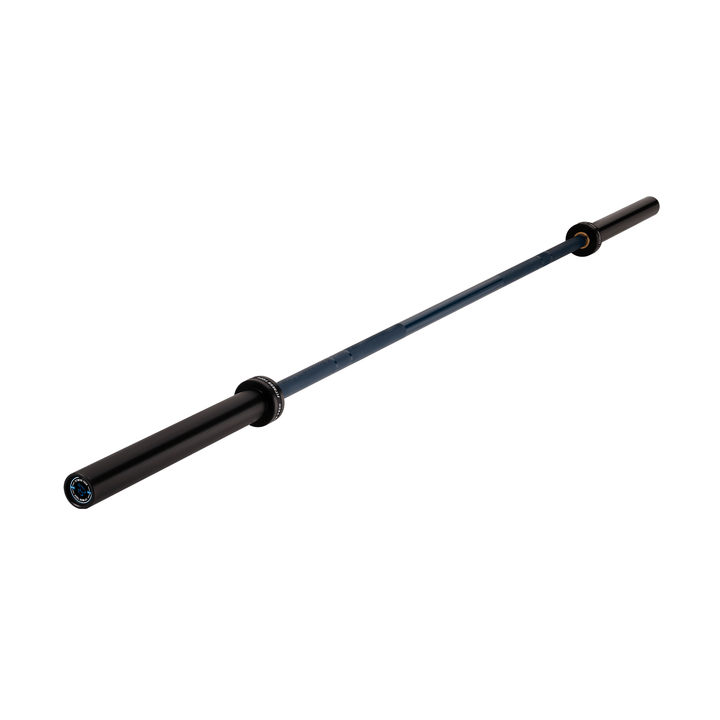Barre olympique bleue 220 cm x 50 mm 8 roulements