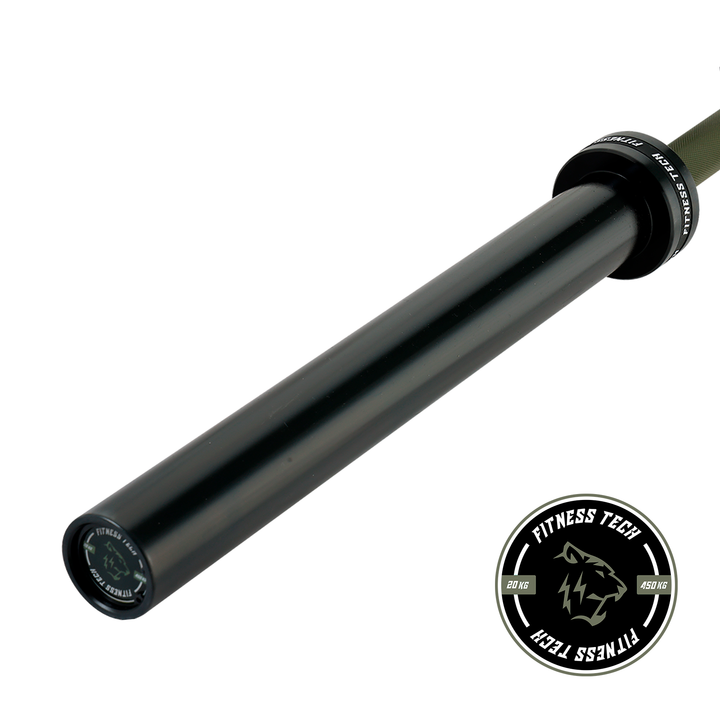 Barre olympique verte 220 cm x 50 mm 8 roulements