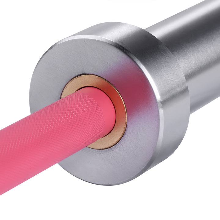 Barra Olímpica Rosa 2m * 50mm 4 rodamientos 340kg - Fitness Tech