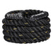 Cuerda Combate Crossfit 12M x 50MM negro y amarillo - Fitness Tech