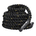 Cuerda Combate Crosstraining 12M x 50MM negro y amarillo - Fitness Tech