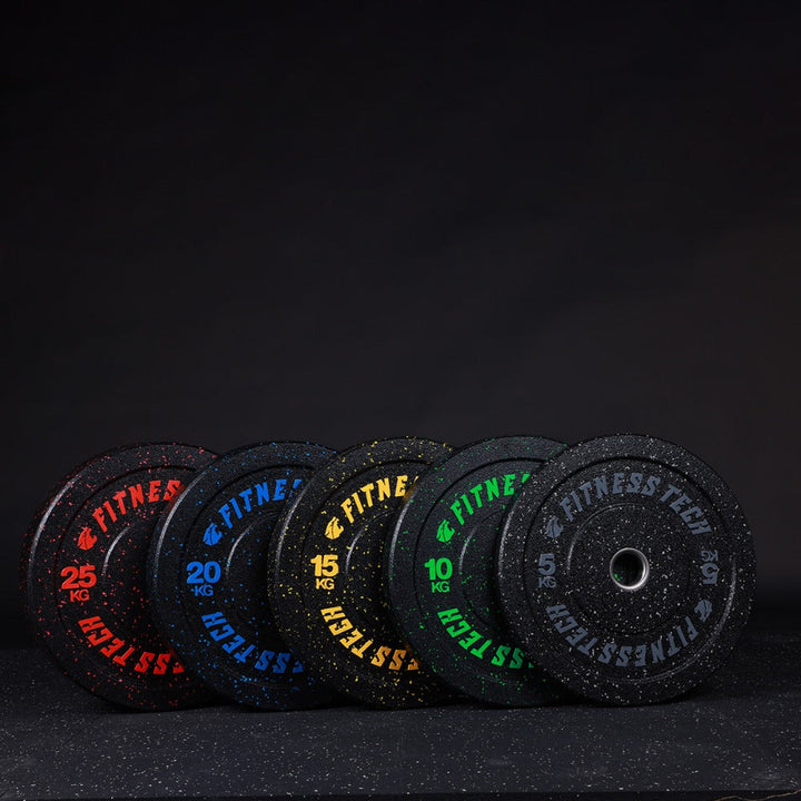 Set 150kg Bumper Plate Haute Résistance Hi Temp Fleck de 5kg à 25kg