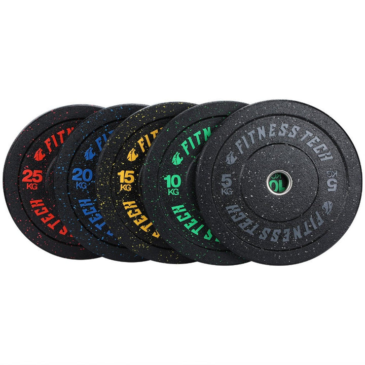 Set 150kg Bumper Plate Haute Résistance Hi Temp Fleck de 5kg à 25kg