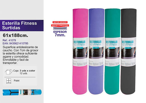 Esterilla Yoga/Pilates 188x61cm y 7mm de grosor - Fitness Tech