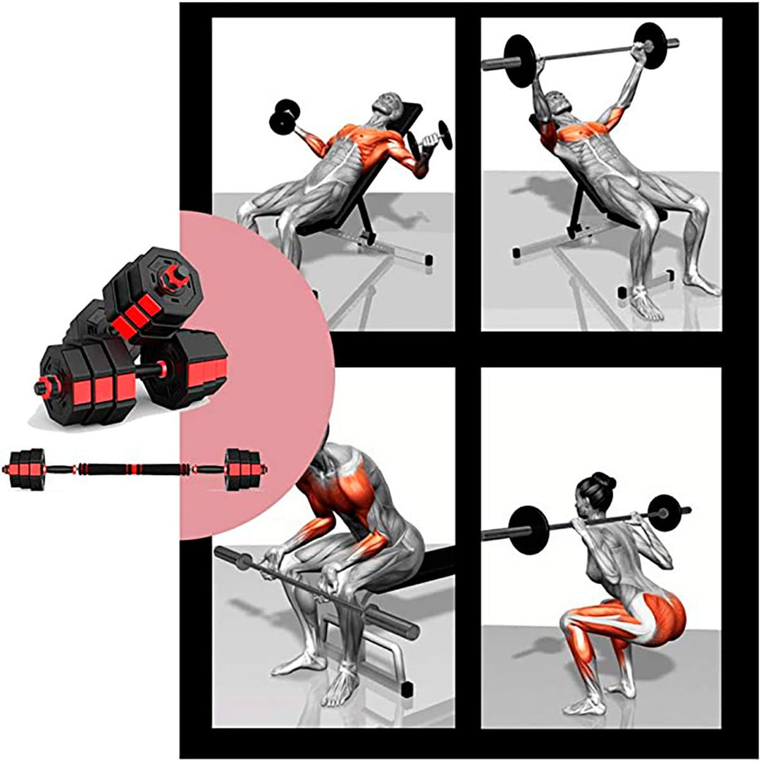 Juego de mancuernas 2 en 1 Octogonal - Fitness Tech