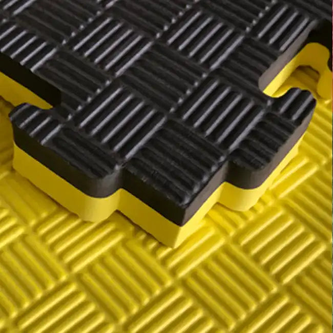 Tatami Profesional Puzzle Negro y Amarillo | Fitness Tech