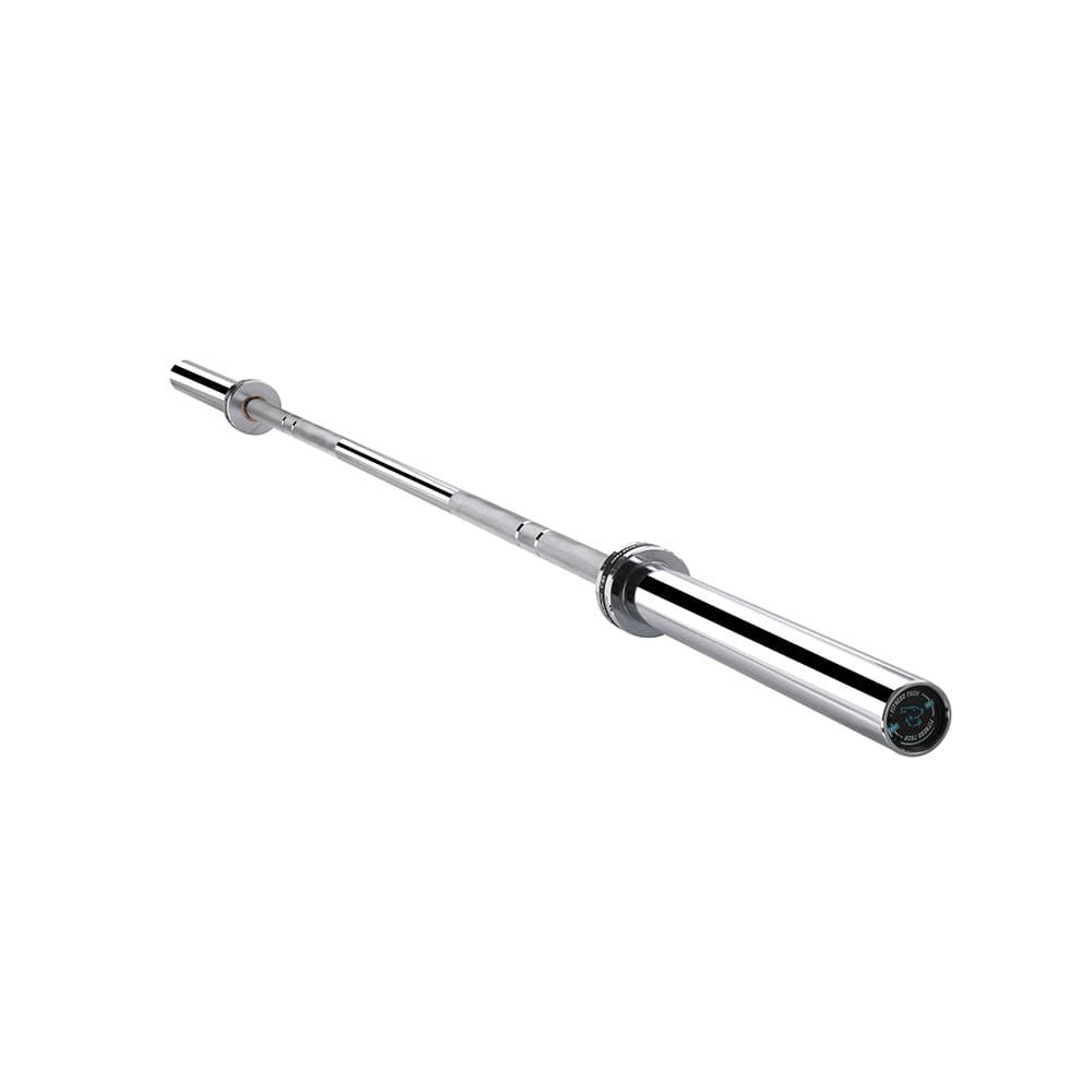 Barre De Musculation Olympique Fitness Tech 220 Cm Chromée - 230 Kg Max, Sans Roulements Pour Squats Et Soulevés