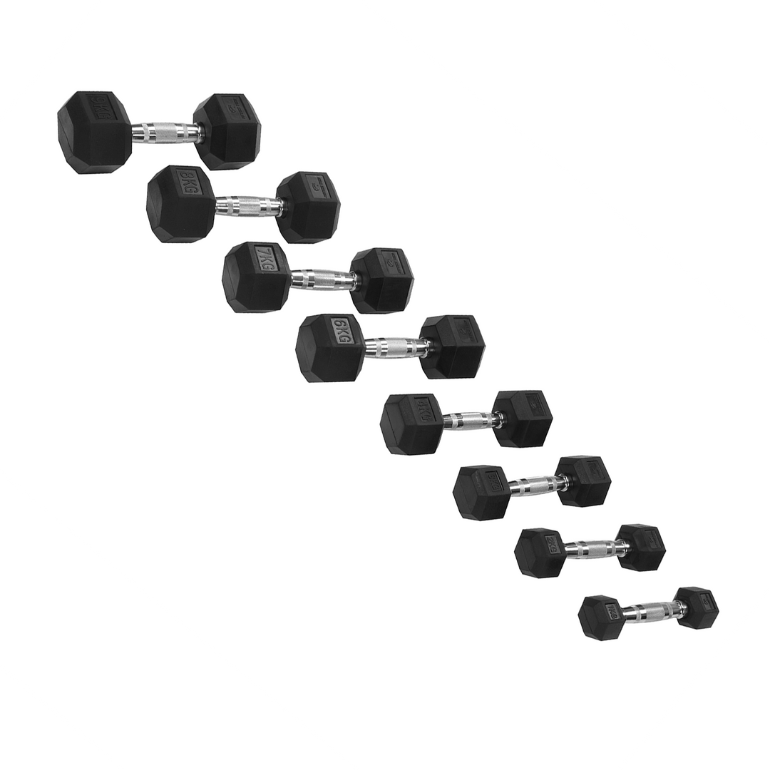 Dumbbells hexagonales 1-9 kg / Set de 2 unités