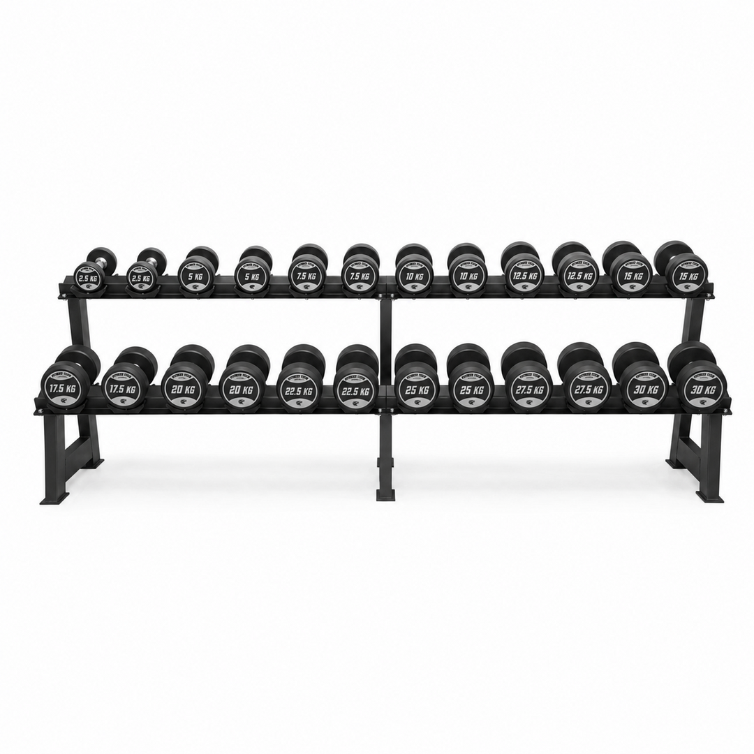 Round Dumbbell Set and Stand