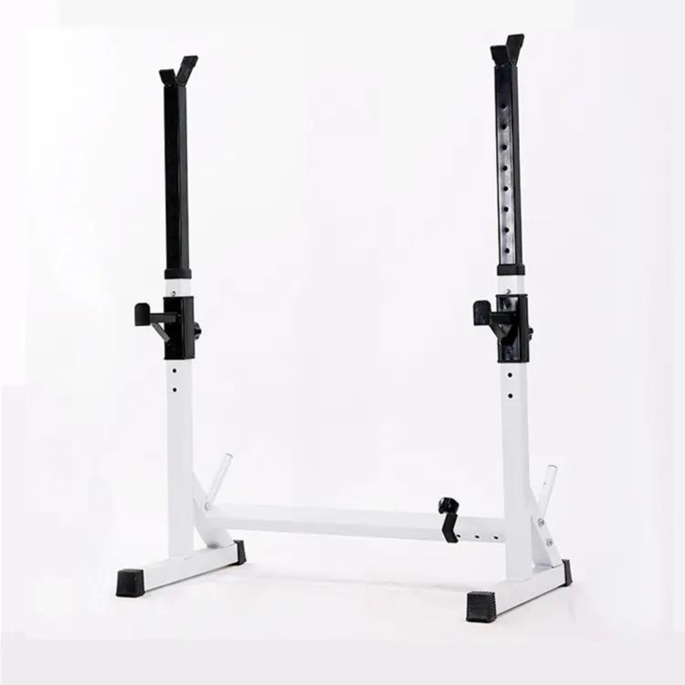 Power Rack Support Squat Réglable - Rouge, Acier, 89.5 Lbs, Pour Home Gym