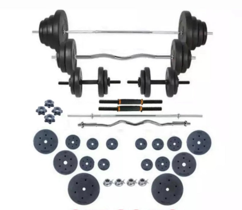 Ensemble banc de musculation + porte-dos + ensemble de poids